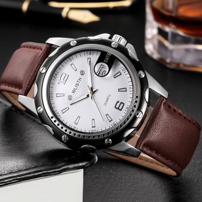 Bracelet en acier montre à quartz étanche grand cadran