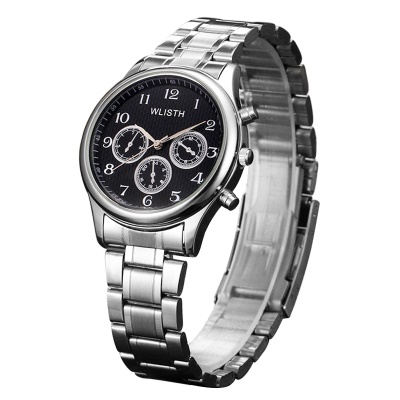 WLISTH montres pour hommes trois yeux décoratif imperméable boucle aiguille bracelet