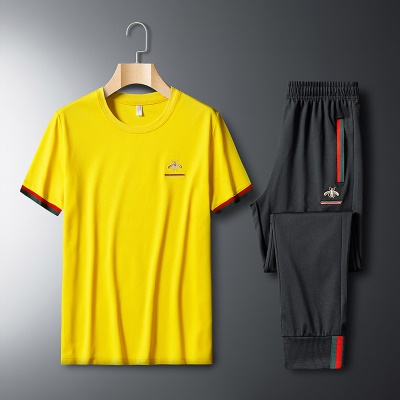 Ensemble de sport pour hommes shorts à manches courtes deux pièces