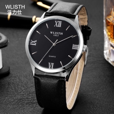 WLISTH hommes montre bracelet avec chiffres romains imperméable