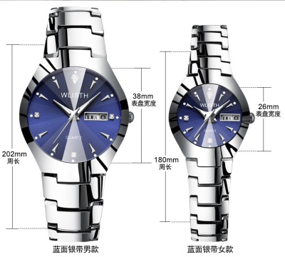 Montres à quartz imperméables pour les couples