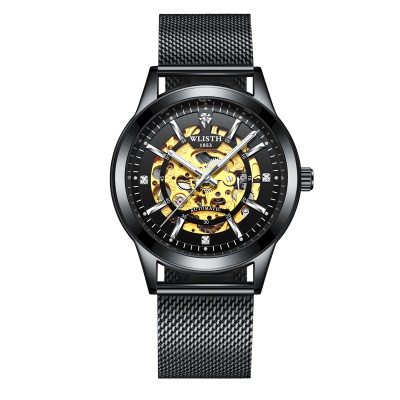 WLISTH montres pour hommes entièrement automatique mécanique imperméable à l'eau