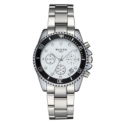 WLISTH montres pour hommes couronne en spirale trois plateaux six aiguilles calendrier