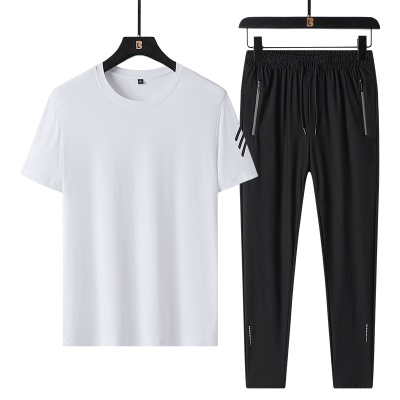 T-shirt deux pièces Ice Silk Nine Pants pour hommes