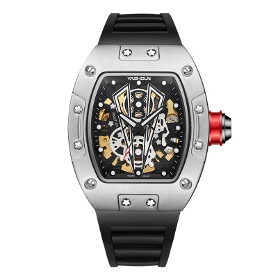 Montres mécaniques pour hommes ajouré étanche grand cadran
