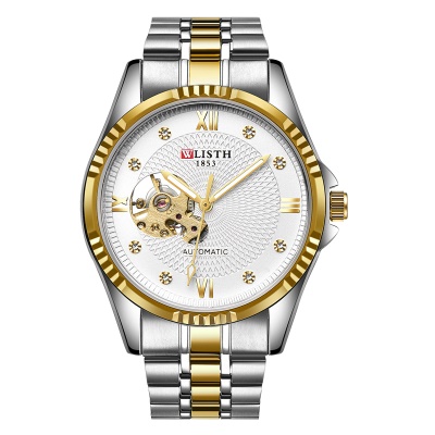 Montres mécaniques bracelet en acier tendance pour les hommes