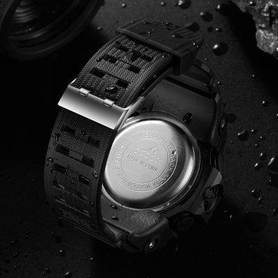WLISTH montre double affichage mouvement LED lumineux TPU bracelet