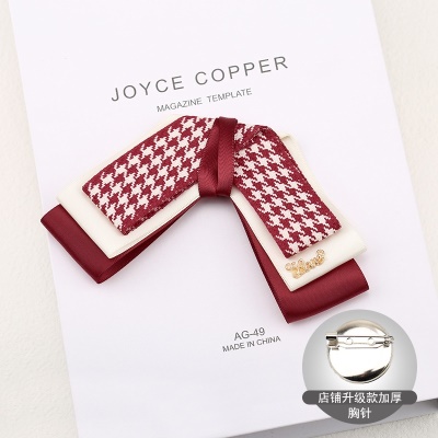 Nœud papillon/arc de soie de polyester rouge avec fleur de tête pour les femmes