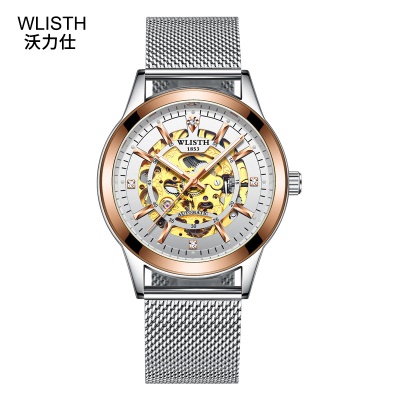 WLISTH montres pour hommes entièrement automatique mécanique imperméable à l'eau
