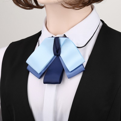 noeud papillon/tête fleur bleu socket de réglage avec perles