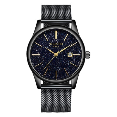 WLISTH montres pour hommes étoiles cadran calendrier imperméable