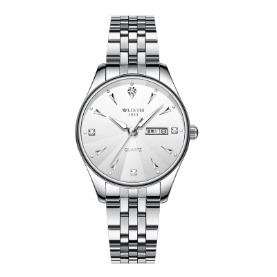 WLISTH montres pour hommes double calendrier châtaigne d'eau miroir imperméable