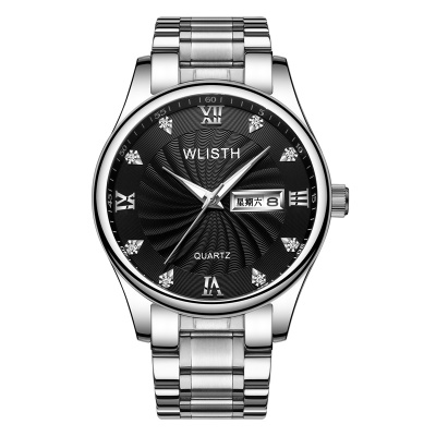 WLISTH montres pour hommes double pression Butterfly Butterfly calendrier semaine lumineuse