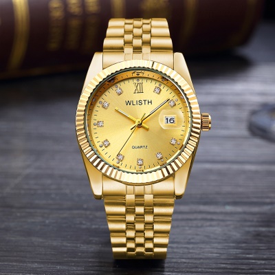 Montre à quartz exquise imperméable à la lumière