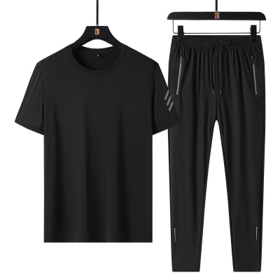 T-shirt deux pièces Ice Silk Nine Pants pour hommes
