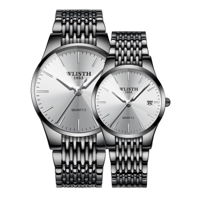 WLISTH montre hommes  calendrier fenêtre lumineuse aiguilles losange miroir