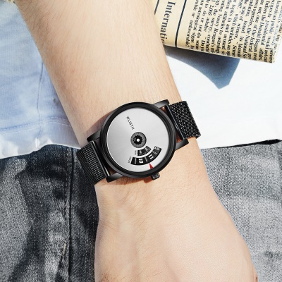 WLISTH montre noire imperméable pour les hommes