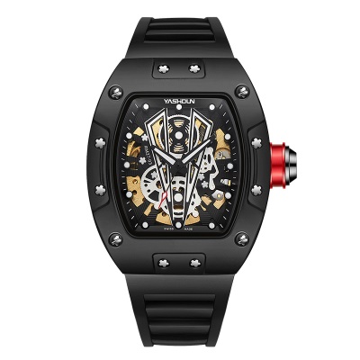 Montres mécaniques pour hommes ajouré étanche grand cadran
