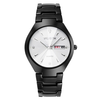 Montres pour hommes lumineuses en acier au tungstène couleur imperméable à quartz