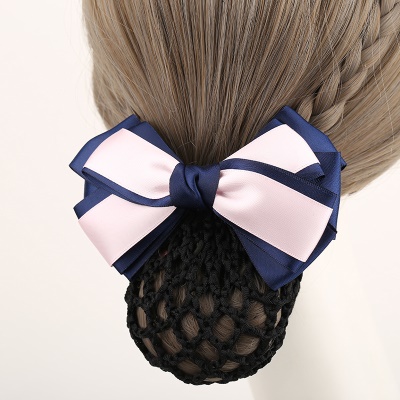 Femme noeud papillon/tête fleur socket élastique avec fil de polyester rose