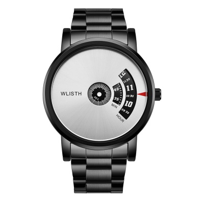 WLISTH montre noire imperméable pour les hommes
