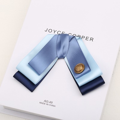 noeud papillon Femme/tête de fleur bleu arc teint en fil