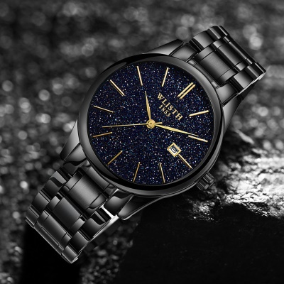 WLISTH montres pour hommes étoiles cadran calendrier imperméable
