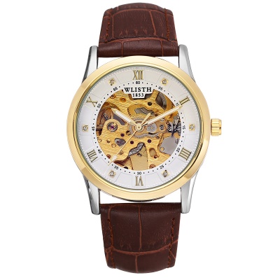 Montre imperméable à l'eau avec bracelet de montre mécanique