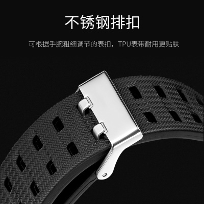 WLISTH montres pour hommes double mouvement lumineux affichage numérique bracelet en TPU
