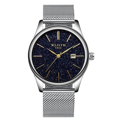 WLISTH montres pour hommes étoiles cadran calendrier imperméable