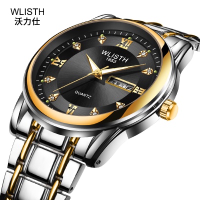 Montre en acier étanche avec quartz pour hommes