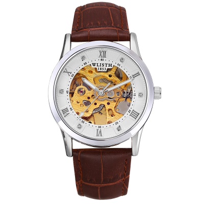 Montre mécanique entièrement automatique creux lumineuse imperméable