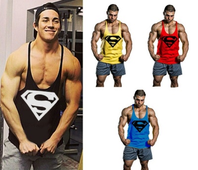 gilet de sport coton bretelles sans manches muscle fitness