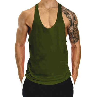Gilet de sport pour homme sans manches T-shirt avec bretelles