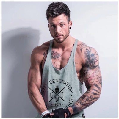Gilet de fitness décontractée T-shirt en I sans manches