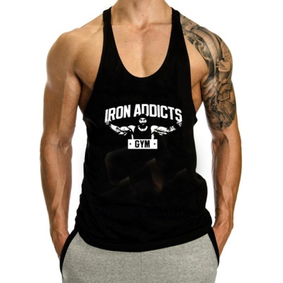 Gilet de sport en coton col rond avec bretelles amples