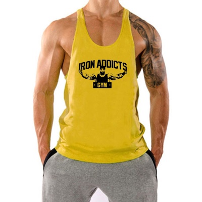 Gilet de sport en coton col rond avec bretelles amples