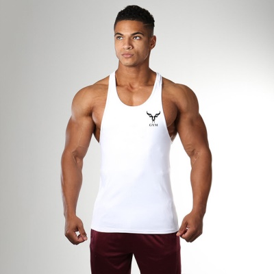 Gilet de sport pour hommes loose absorbant la transpiration et respirant coton