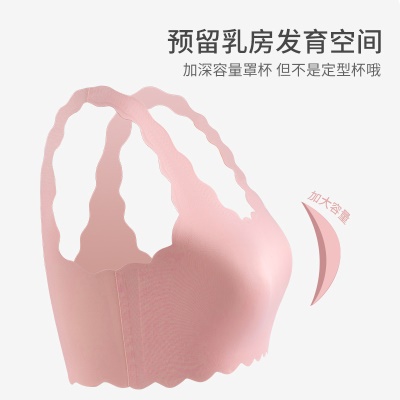 soutien-gorge lingerie ondulé bord sans anneau en acier respirant