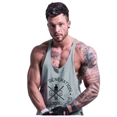 Gilet de fitness décontractée T-shirt en I sans manches