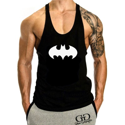 Gilet en I pour hommes en coton ample sans manches t-shirt