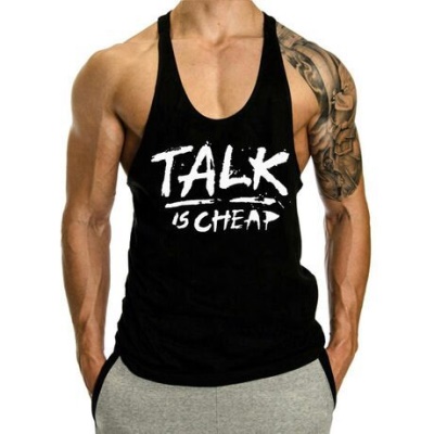 T-shirt sans manches col rond avec gilet de sport grande taille