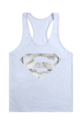 gilet de sport bretelles Superman imprimé fitness
