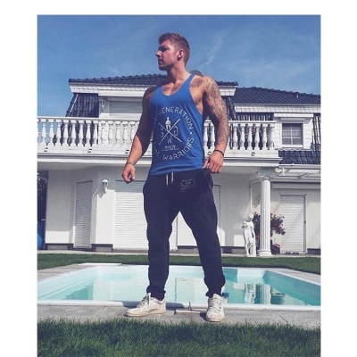 Gilet de fitness décontractée T-shirt en I sans manches