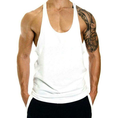 Gilet de sport pour hommes Fitness Sport Sweat Coton Loose