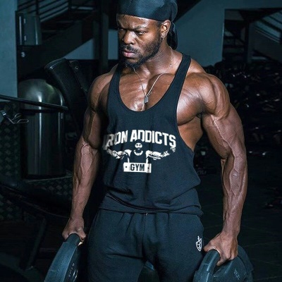 Gilet de sport en coton col rond avec bretelles amples