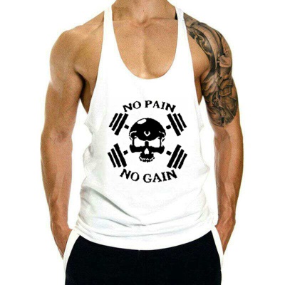 Gilet de sport pour hommes Fitness Sport Sweat Coton Loose