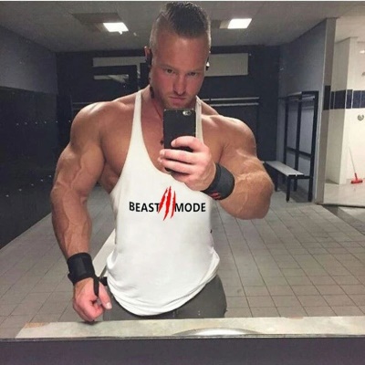 Gilet de sport pour hommes en I épaules lâche coton