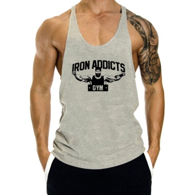 Gilet de sport en coton col rond avec bretelles amples