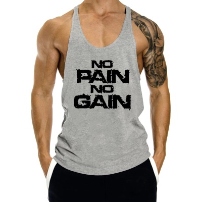 Gilet de fitness pour hommes lâche, respirant et absorbant la